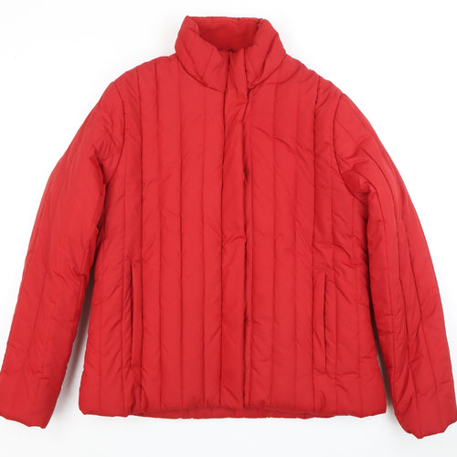 Evie Women's Red Puffer Jacket Size 14