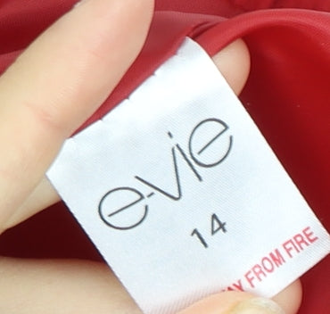 Evie Women's Red Puffer Jacket Size 14