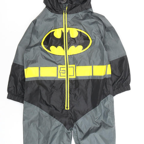 Next Boys Batman Snowsuit Black 2 Years Hooded Waterproof