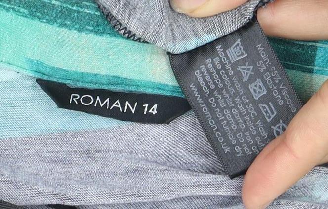 Roman Women's Multicoloured Geometric Blouse Size 14