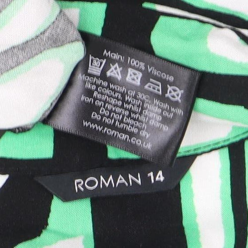 Roman Women's Multicoloured Geometric Blouse Size 14
