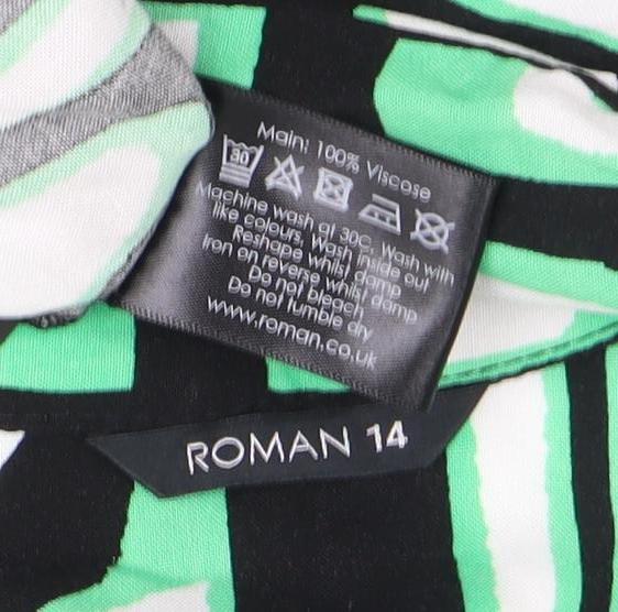 Roman Women's Multicoloured Geometric Blouse Size 14