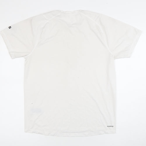 Adidas Men's White T-Shirt Medium Gym Activewear