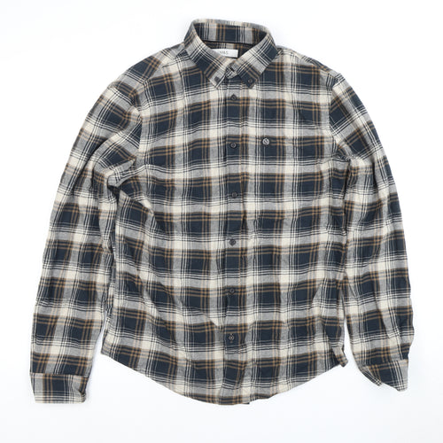 M&S Men's Multicoloured Check Shirt M Regular Fit