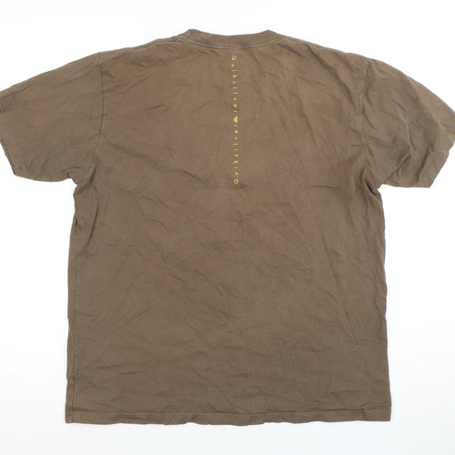 Quiksilver Men's Brown Graphic Print T-Shirt, L