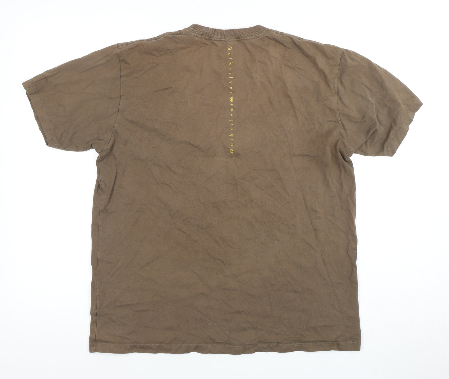 Quiksilver Men's Brown Graphic Print T-Shirt, L