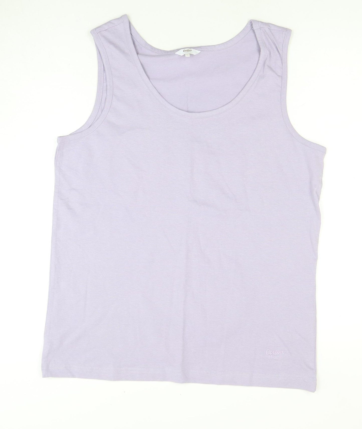 Gildan Women's Purple Cotton Tank Top - Medium
