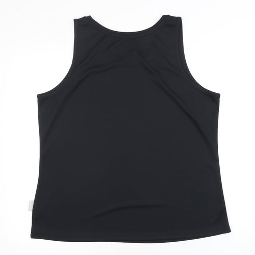Trespass Unisex Black Gym Tank Top 2XL Quick Dry