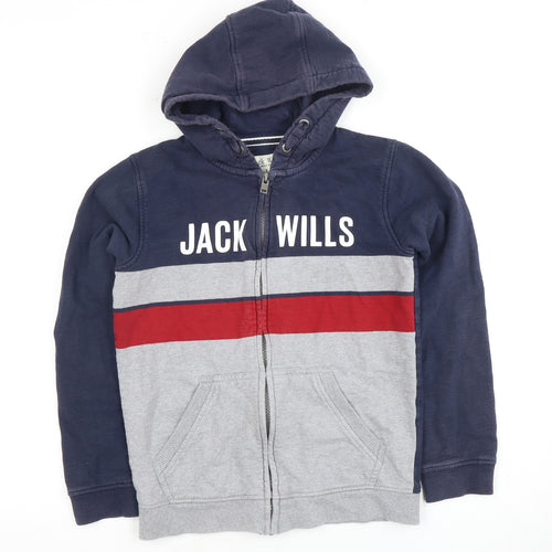 Jack Wills Boys Blue Full Zip Hoodie 9-10 Years