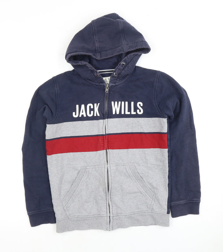 Jack Wills Boys Blue Full Zip Hoodie 9-10 Years