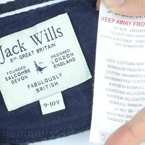 Jack Wills Boys Blue Full Zip Hoodie 9-10 Years