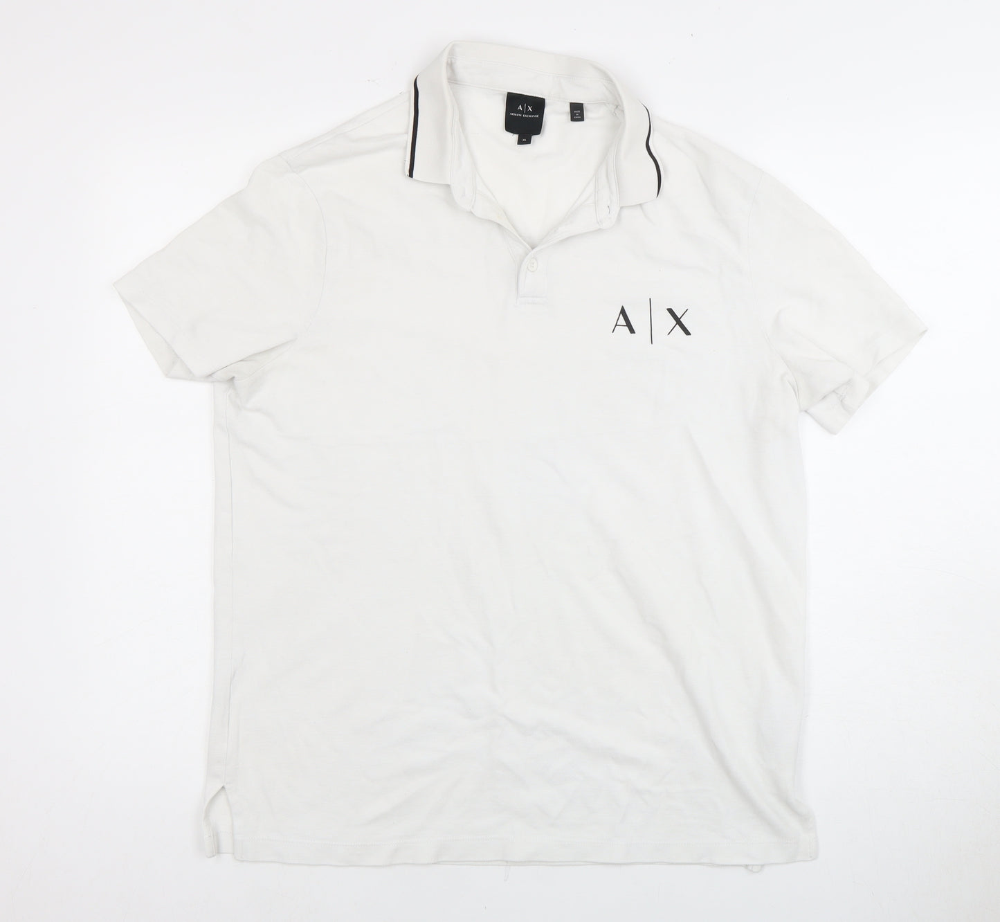 Armani Exchange Men's White XL Polo Shirt