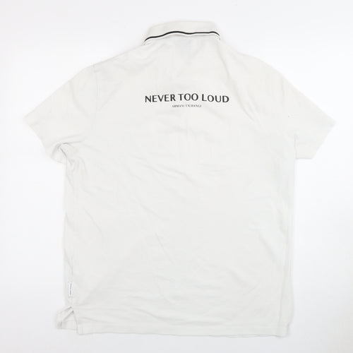 Armani Exchange Men's White XL Polo Shirt