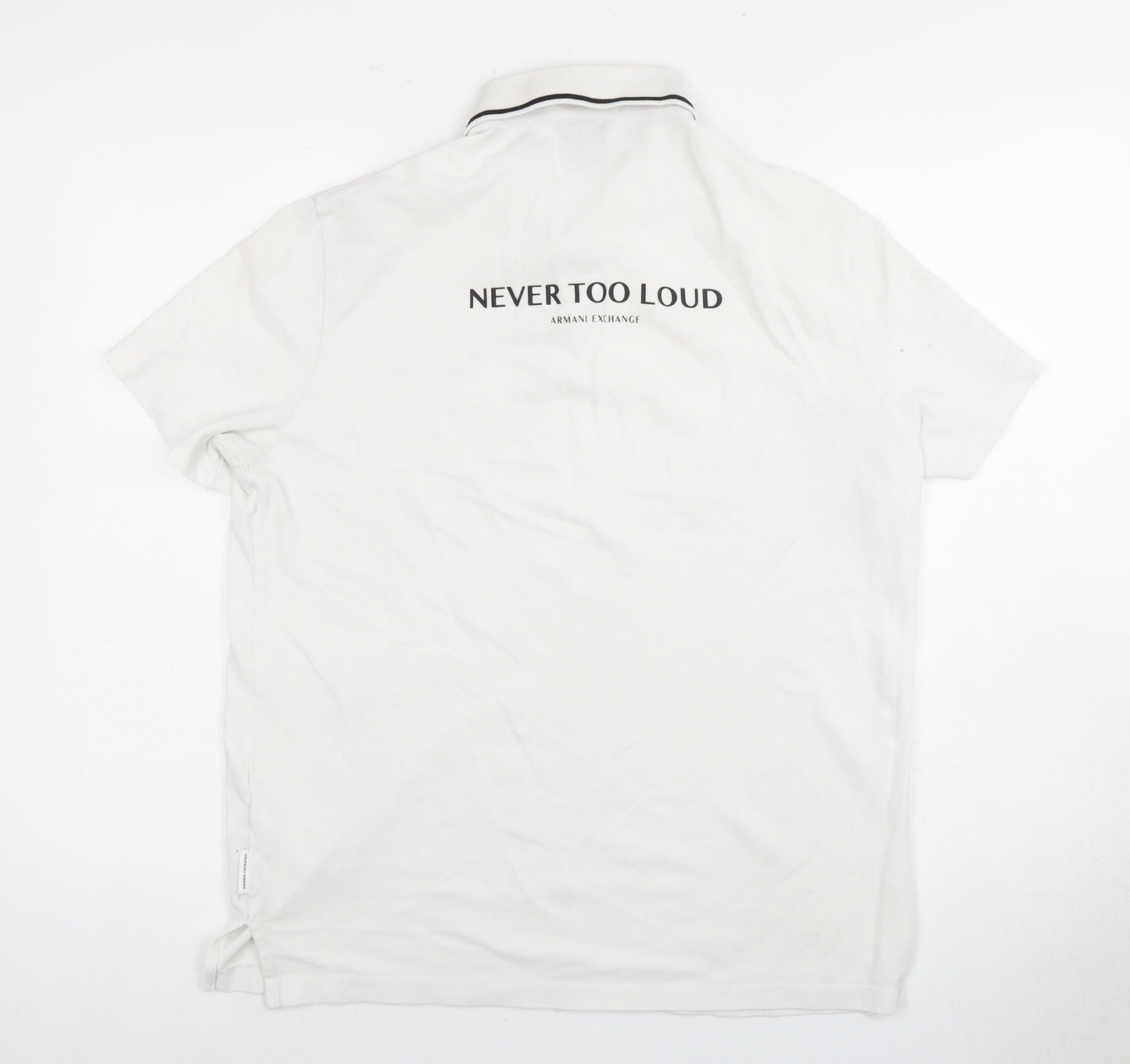 Armani Exchange Men's White XL Polo Shirt