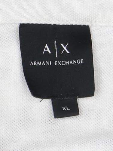 Armani Exchange Men's White XL Polo Shirt