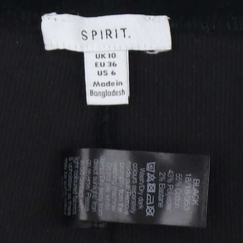 Spirit Women's Black Cotton Blend Leggings Size 10