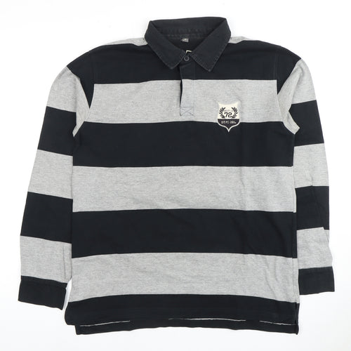 Wild Travel Men's Black Striped Polo - M