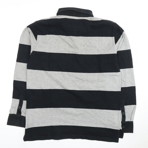 Wild Travel Men's Black Striped Polo - M