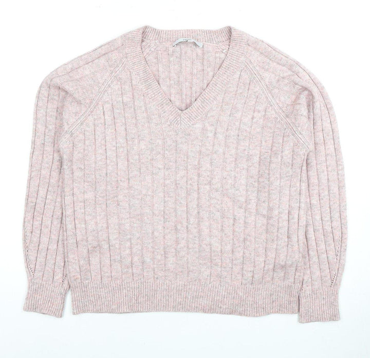 Next Women’s Pink V-Neck Jumper, Size S, Pullover Style