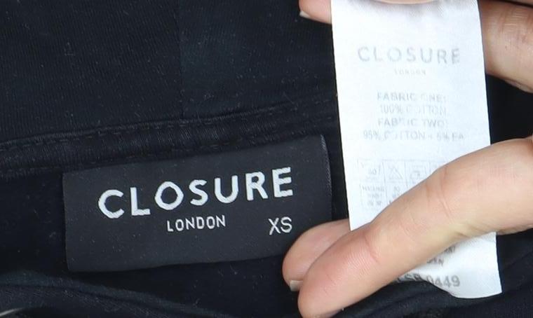 Closure London Men's XS Black Pullover Hoodie