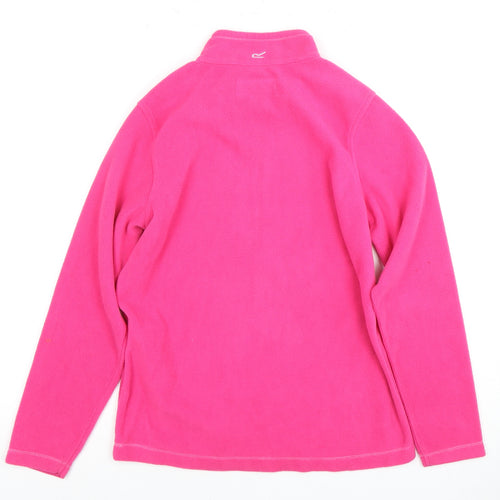 Regatta Girls Pink Fleece Sweatshirt 11-12 Years 1/4 Zip