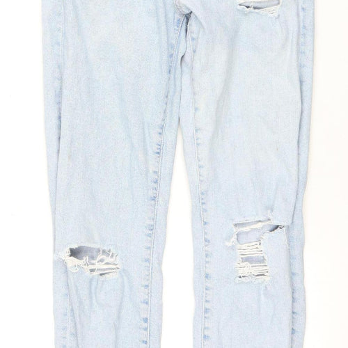 New Look Girls' Blue Ripped Straight Denim Jeans, Size 13