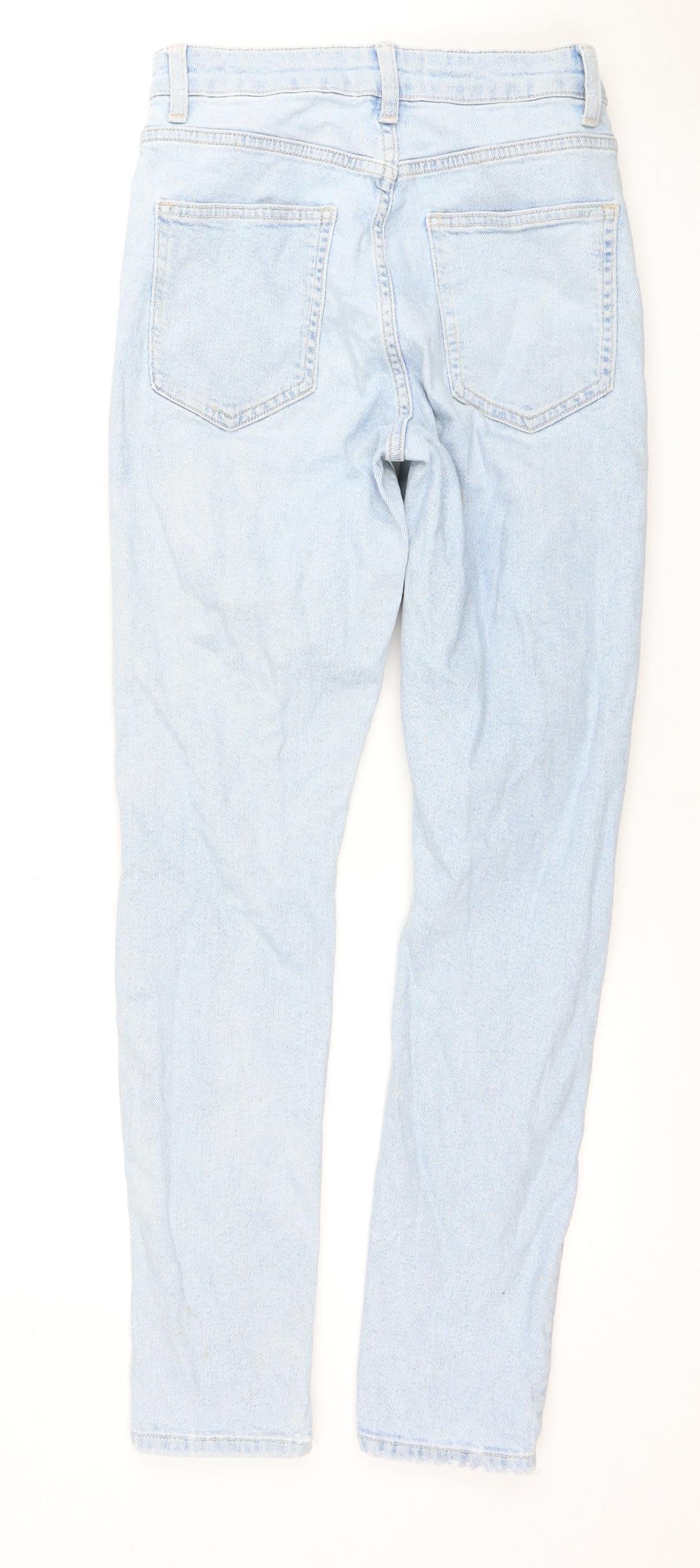 New Look Girls' Blue Ripped Straight Denim Jeans, Size 13