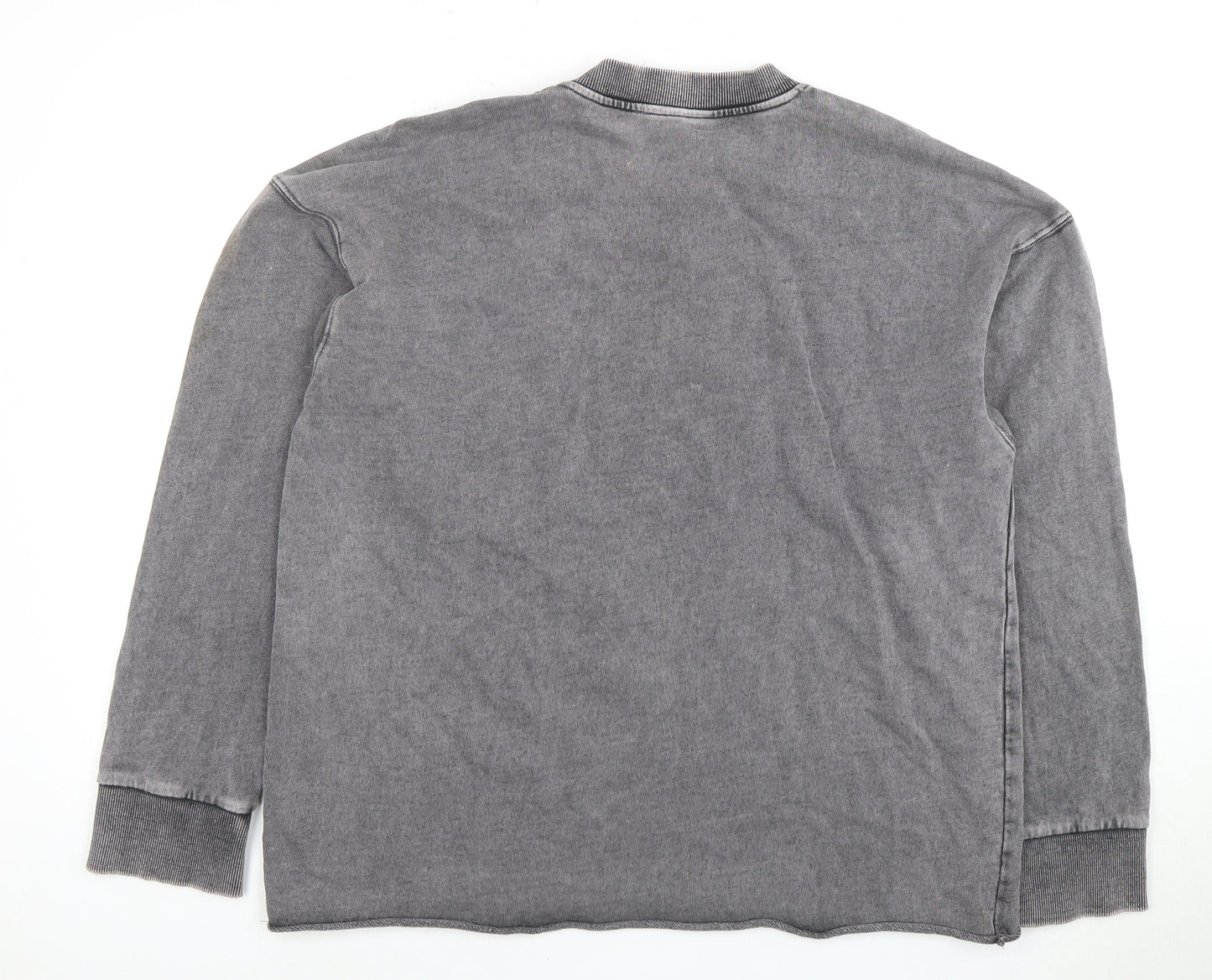 Zara Men's Grey Sweatshirt, Size S, Crew Neck