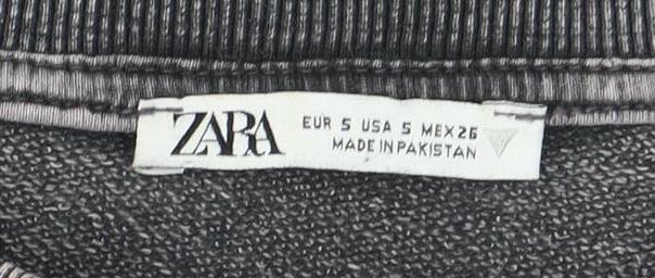 Zara Men's Grey Sweatshirt, Size S, Crew Neck