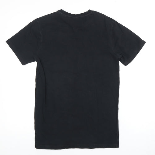 GYM365 Men's Black Cotton T-Shirt - Small