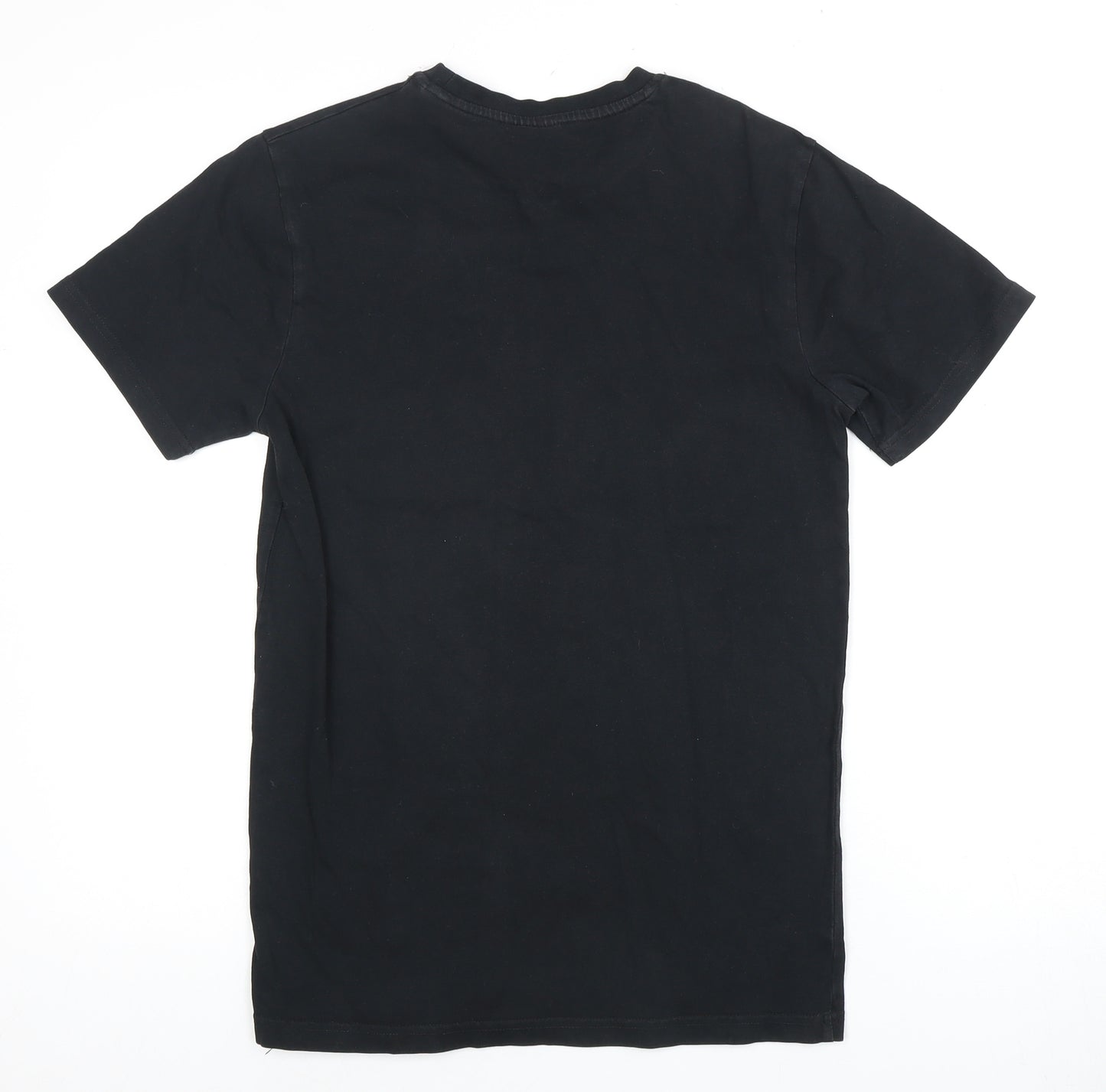 GYM365 Men's Black Cotton T-Shirt - Small