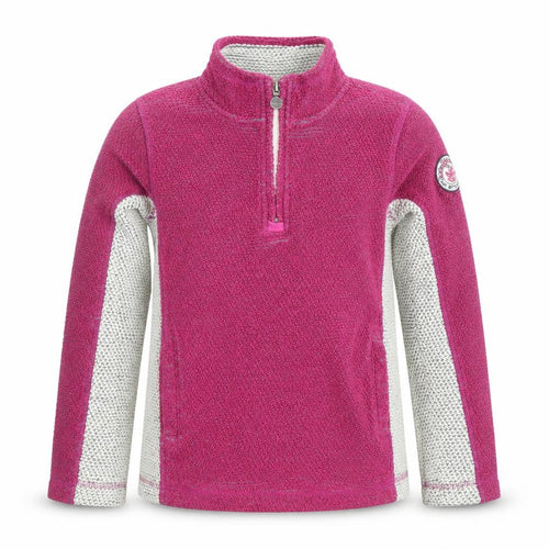 Weird Fish Girls Pink 1/4 Zip Sweatshirt Size 11-12 Bouclé