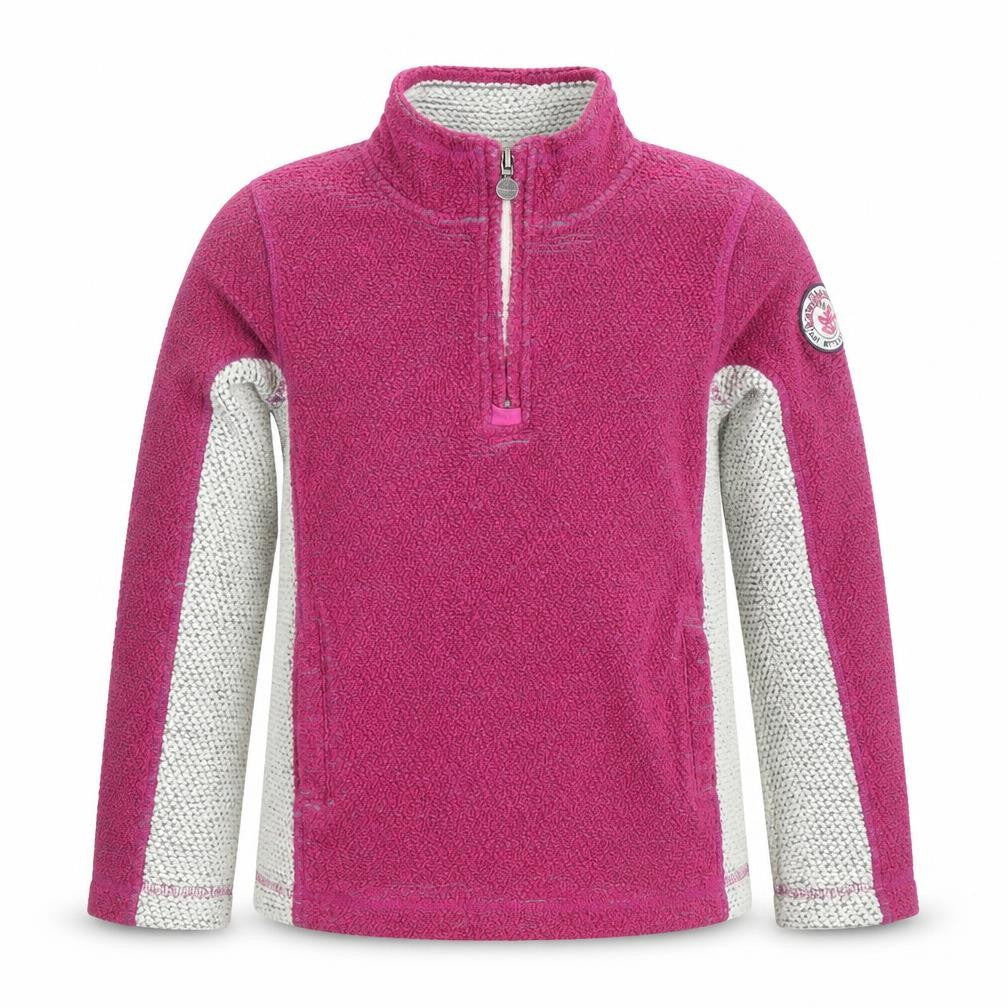 Weird Fish Girls Pink 1/4 Zip Sweatshirt Size 11-12 Bouclé