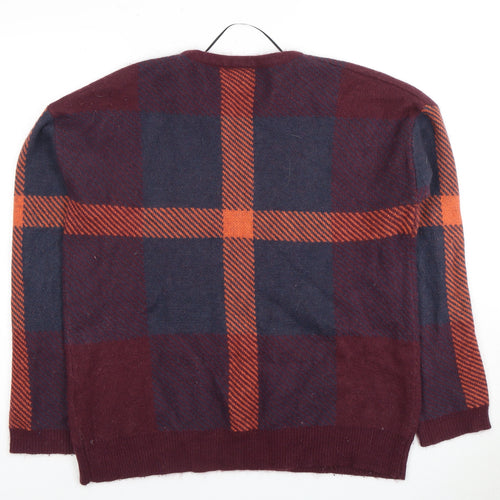 Vila Women's Multicoloured Long Sleeve Check Jumper