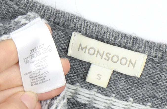 Monsoon Women's Grey Pullover Jumper, Size S