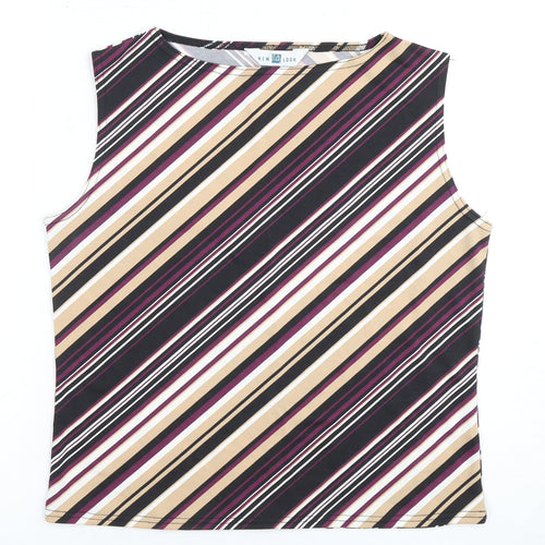 New Look Women's Multicoloured Striped Tank Size 16
