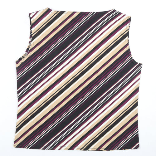 New Look Women's Multicoloured Striped Tank Size 16