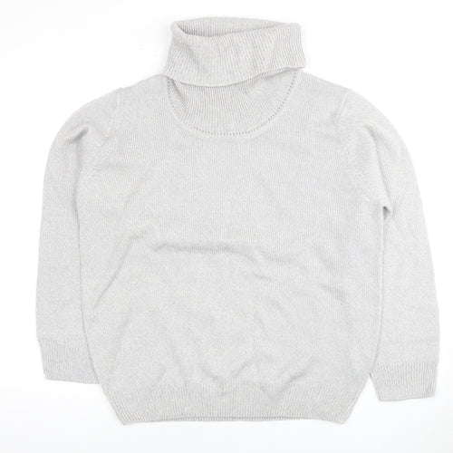 Damart Women's Grey Roll Neck Jumper Size 18