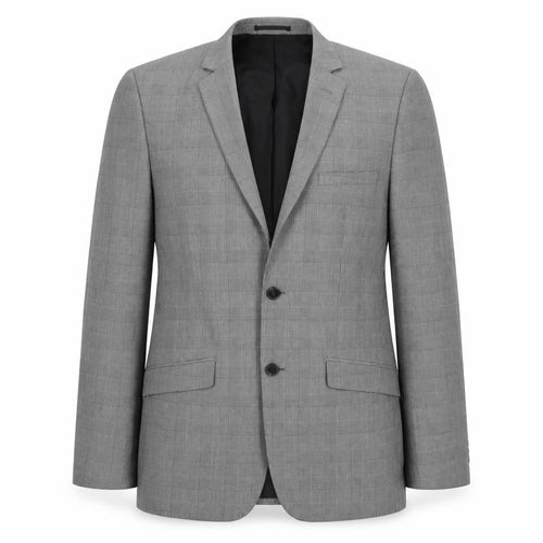 Jack Reid Men's Grey Check Slim Fit Blazer