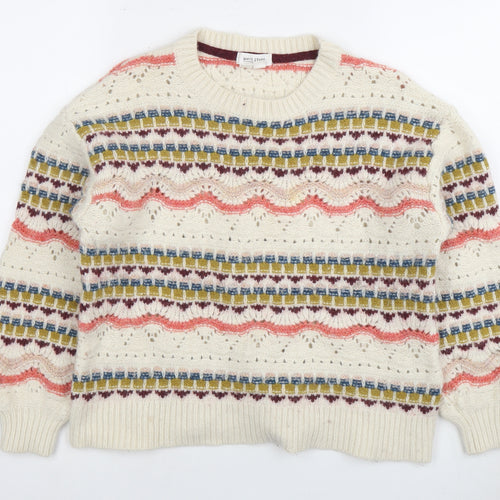 White Stuff Women's Multicoloured Fair Isle Pullover Size 14