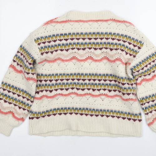 White Stuff Women's Multicoloured Fair Isle Pullover Size 14