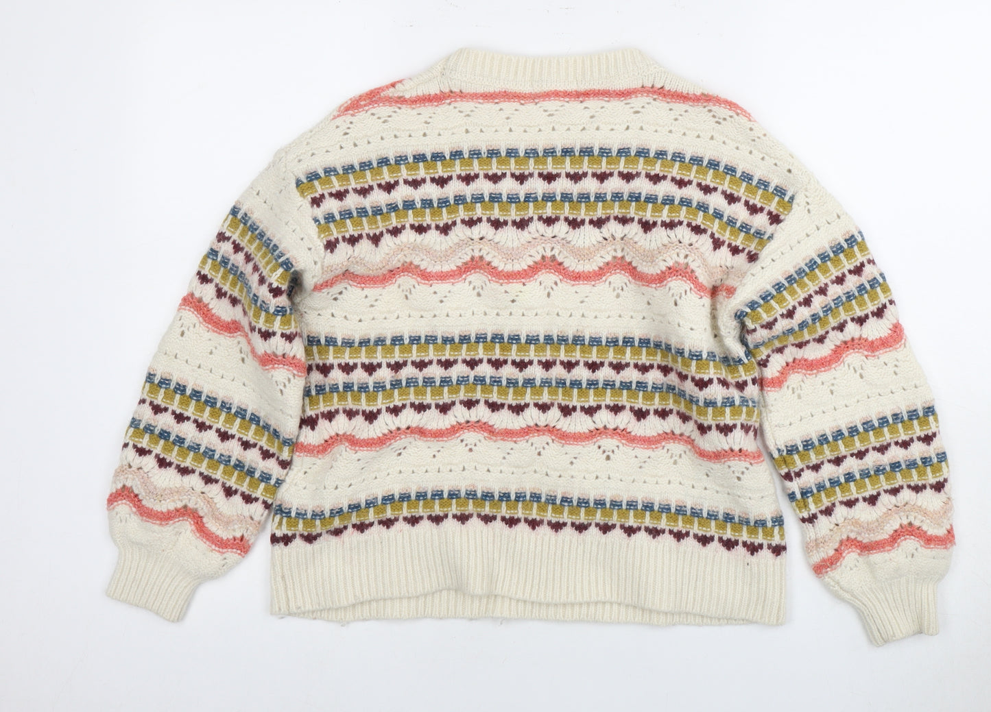 White Stuff Women's Multicoloured Fair Isle Pullover Size 14