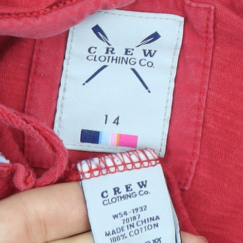Crew Clothing Co. Women's Red Pullover, Size 14, Cotton
