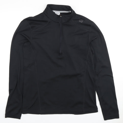 Wilson Men's Black S Casual Pullover 1/4 Zip Top