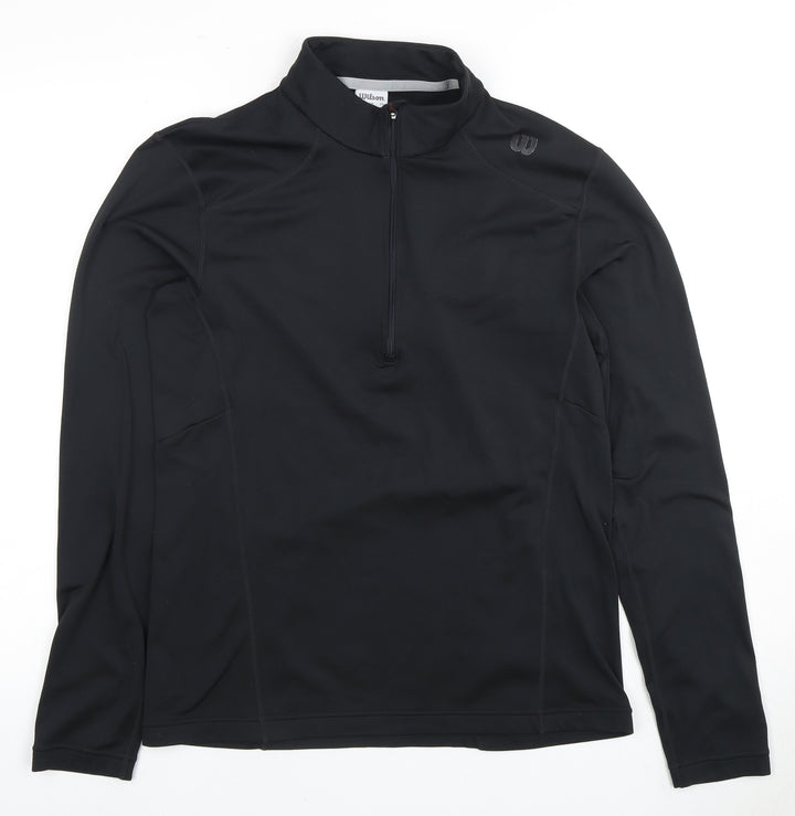 Wilson Men's Black S Casual Pullover 1/4 Zip Top