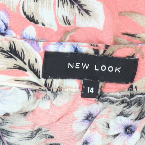 New Look Women's Multicoloured A-Line Skirt, Size 14