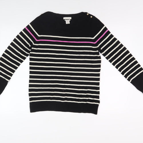 Catherine Malandrino Women's Black Striped Jumper M