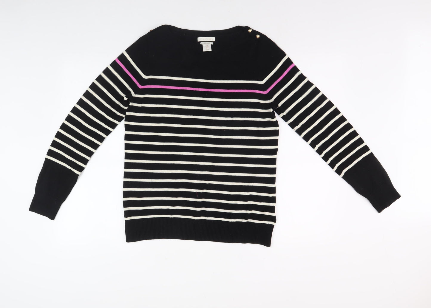 Catherine Malandrino Women's Black Striped Jumper M