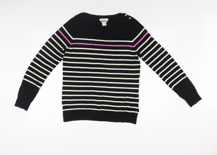 Catherine Malandrino Women's Black Striped Jumper M
