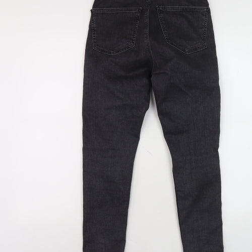 Topshop Black Skinny Distressed Jeans, 28 Waist, Unisex